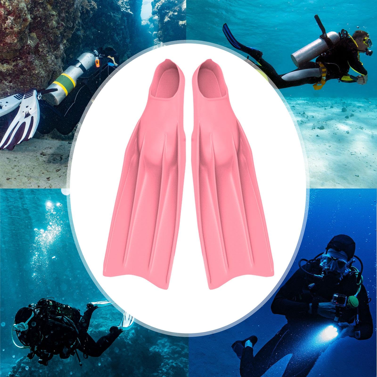 Aletas de Buceo Profesionales Fins de Silicona para Hombres Mujeres Adultos Fáciles de Usar Antideslizantes Adecuadas para Snorkel Entrenamiento Pisci