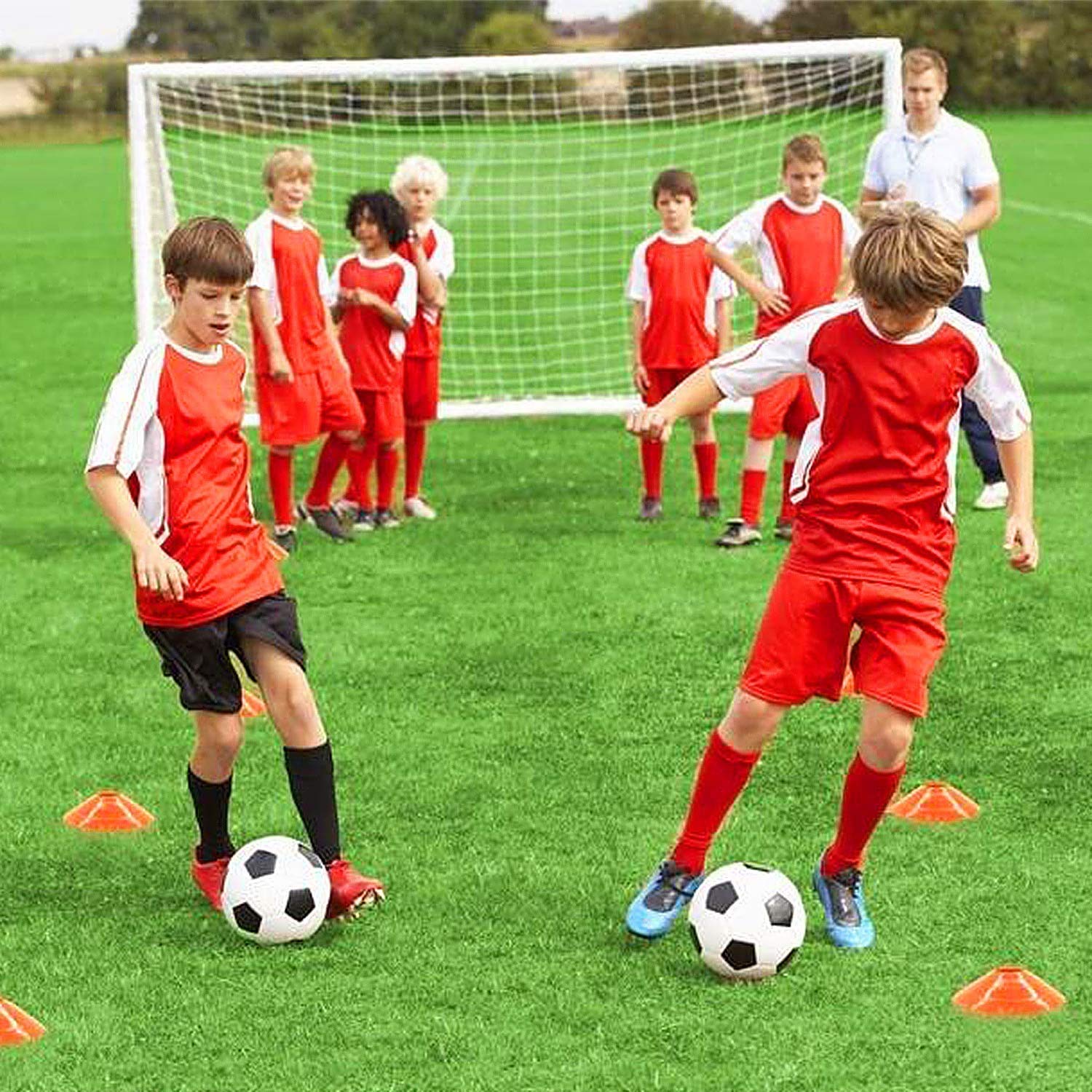Lot de 50 plots de marquage pour piste de course, football, cricket, rugby