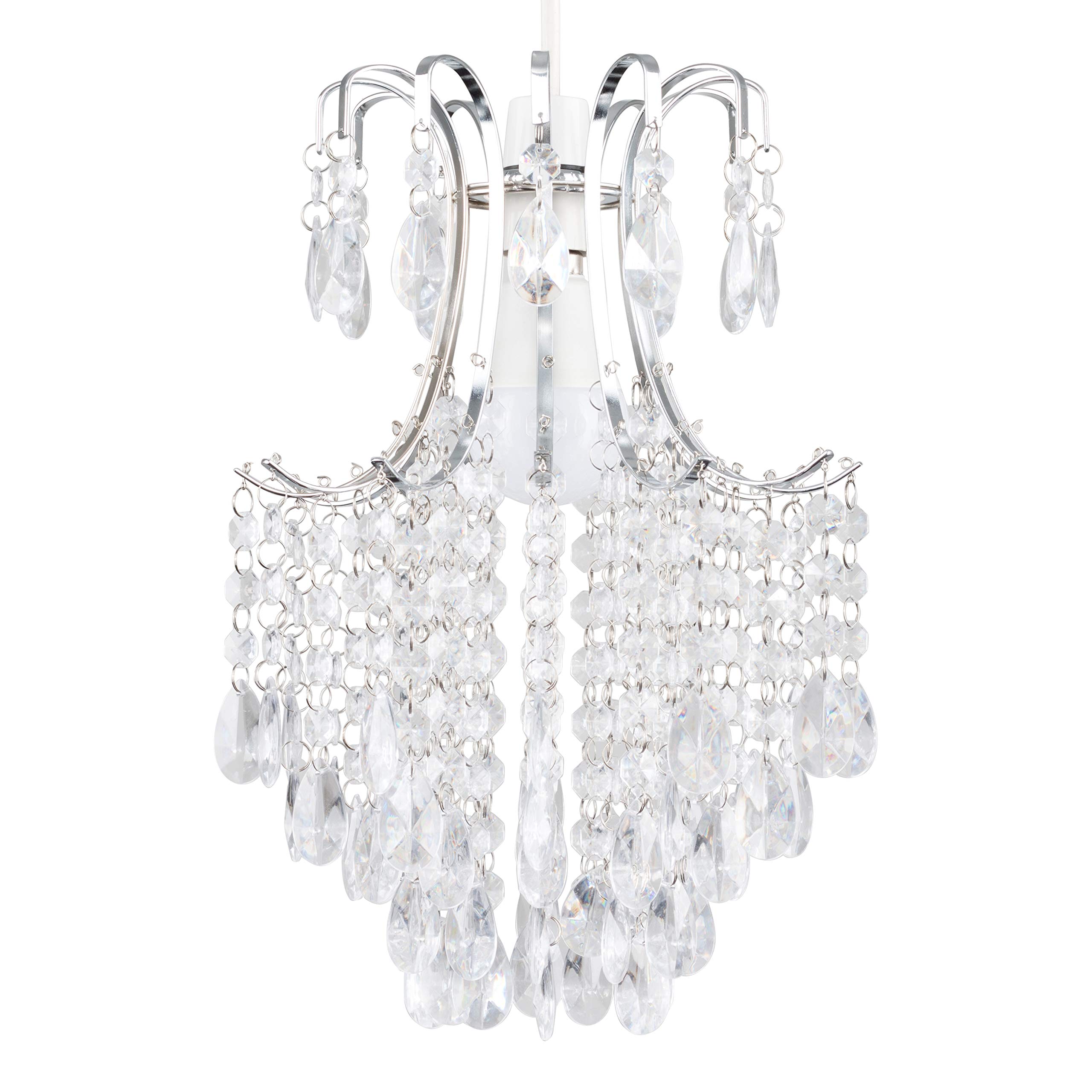 Valuelights Donah Chrome Jewel Droplet Pendant Shade
