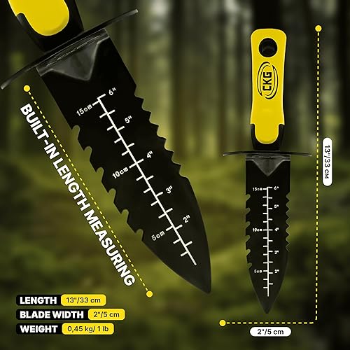 Miniatura 5 de CKG Juego de detección de metales de carbono, pala de pala, herramienta de excavación de pala de mano, bolsa de bolsa, palas ligeras y duraderas