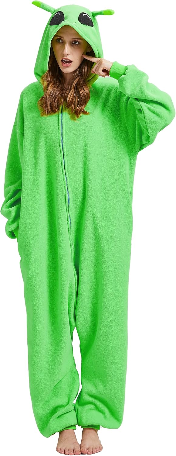 Adult Astronaut Onesie Costume Pajamas Cartoon Onesie Halloween Sleepwear Zipper Jumpsuit