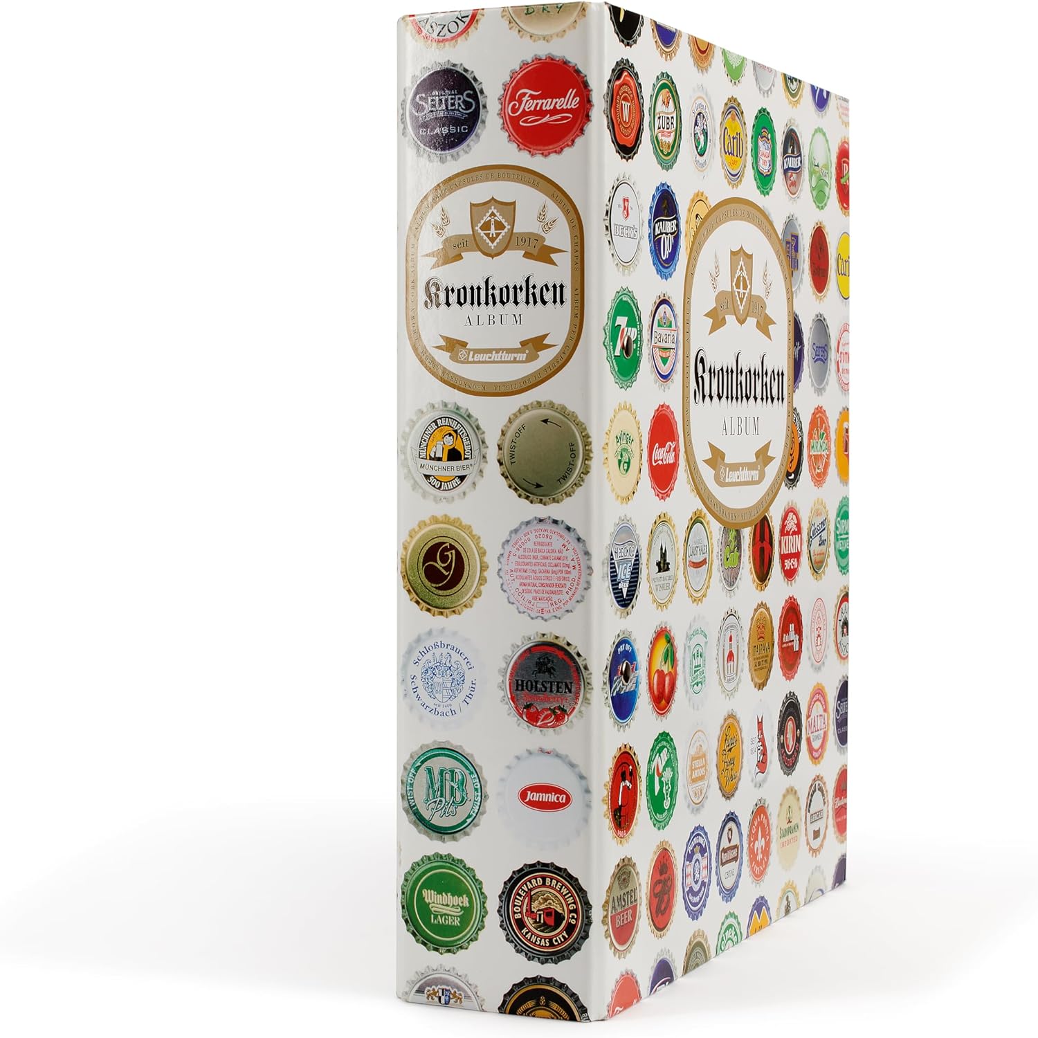 Leuchtturm Kronkorken-Album. Inkl. 5 COMPART-Hllen und 5 schwarzer Zwischenlagen: Kronkorken Sammelalbum