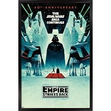 Trends International Star Wars The Empire Strikes Back - 40Th Anniversary Wall Poster, 22.375" x 34", Black Framed Version