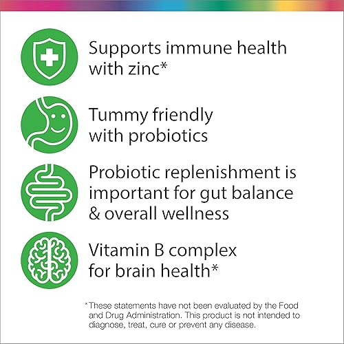 Miniatura 5 de Rainbow Light Kids One Multivitamínico con complejo de vitamina B sabor a ponche de frutas 90 tabletas el paquete puede variar