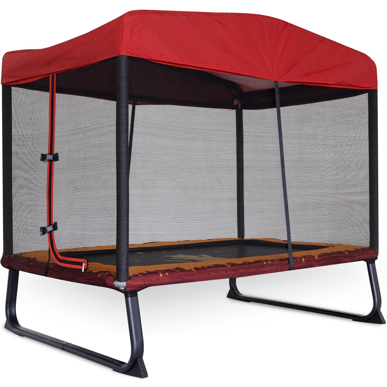 Skywalker 6x4FT Kids Mini Trampoline with Safety Net, Indoor/Outdoor Rectangle Trampoline for Toddlers & Kids, ASTM Approved, Durable Steel Frame, Safety Padding, Weight Capacity 200LB