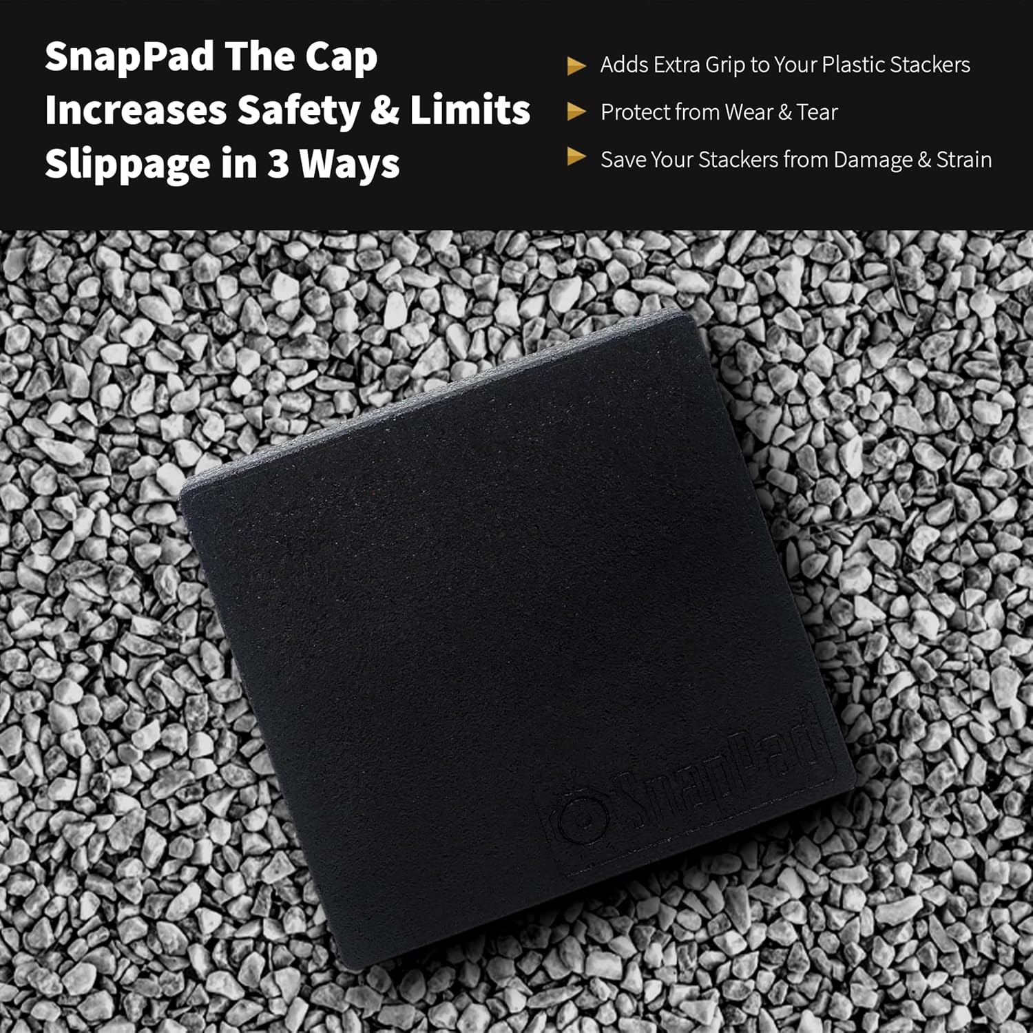 SnapPad RV Leveling Blocks for Plastic Stackers, Includes 8.5" Cap, Adds 1/2" Height, 2.5 lbs Per Cap & 1" Width