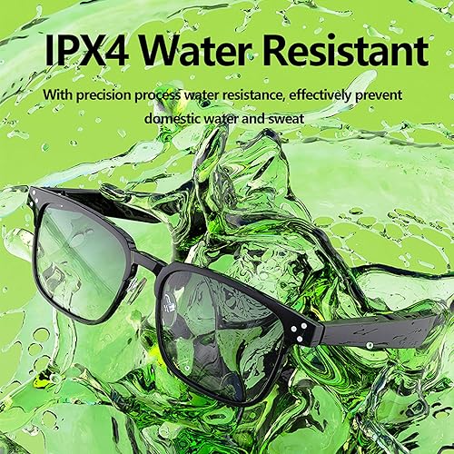 Miniatura 5 de Gafas Bluetooth para hombres, lentes de sol Bluetooth, control de voz, oído abierto, escuchar música, llamadas adecuadas para todos los teléfonos