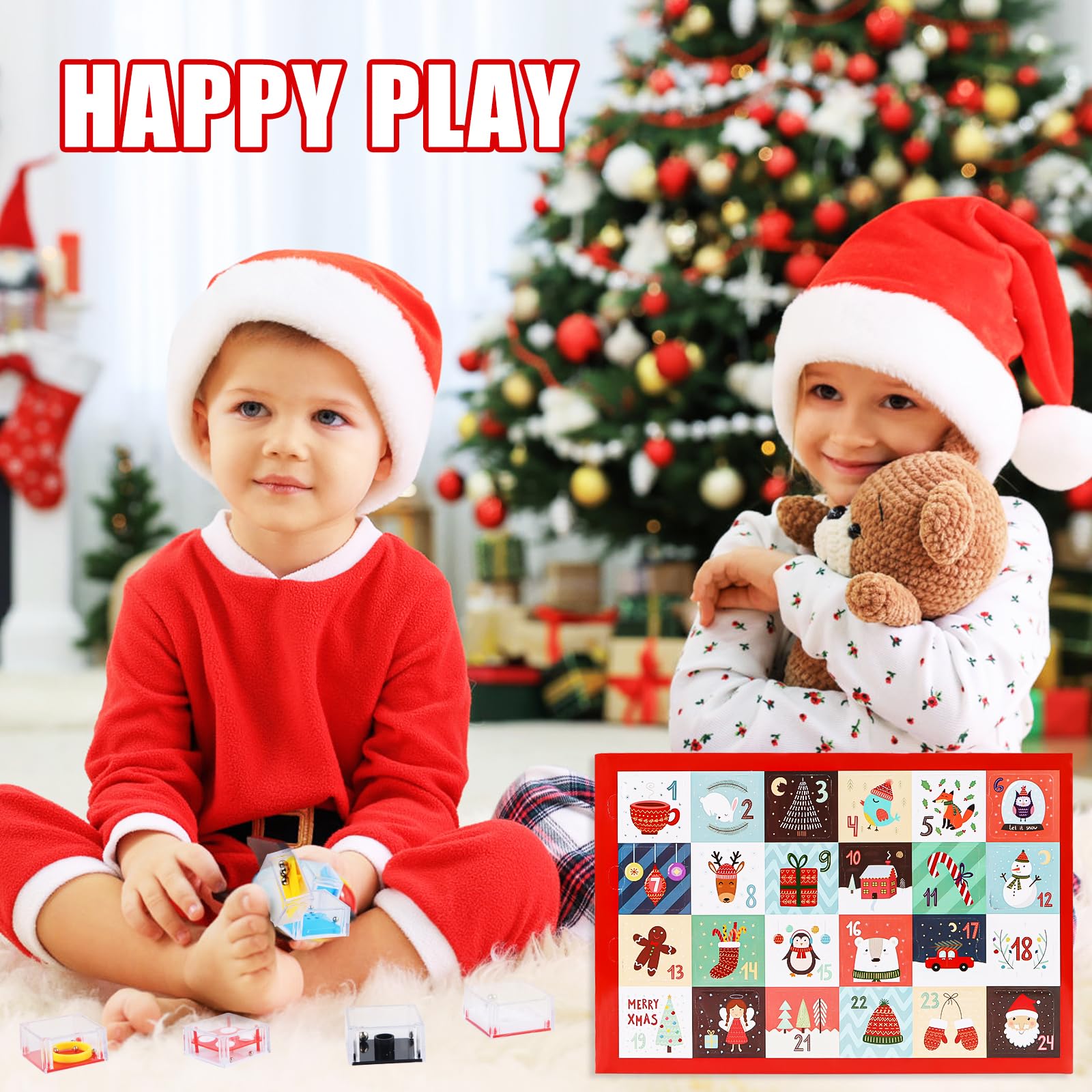 Calendrier De L'avent 2025 Puzzle Petit Jeux Pour Calendrier De L Avent Calendrier De L'Avent 2024 Pour Enfants, 24 Pièces - Jeu De Patience - Mini Jeu De Réflexion Pour Enfants