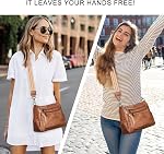 Bluome 7L Crossbody Purses for Women, Medium Crossbody Bags Vegan Leather Shoulder Handbags with Adjustable Strap