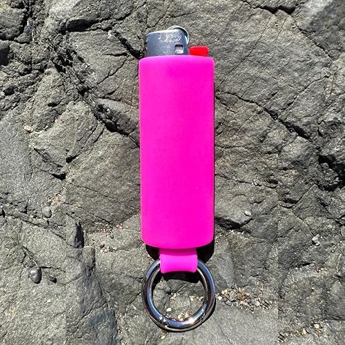 Miniatura 18 de Lighter Holder for J6 BIC Lighters. Keychain Lighter Case. Silicone Keychain case has a Spring Clip Attached to Easily Secure to Any Bag, Key Ring