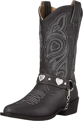 ROPER Kids Girls Dale Heart Snip Toe Casual Boots Mid Calf
