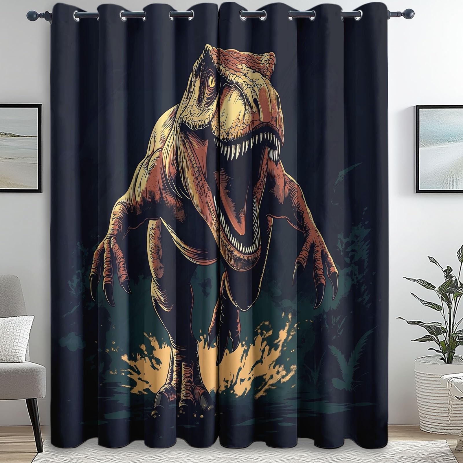 Rideaux occultants T-Rex pour bloquer la lumière et le froid de la fenêtre