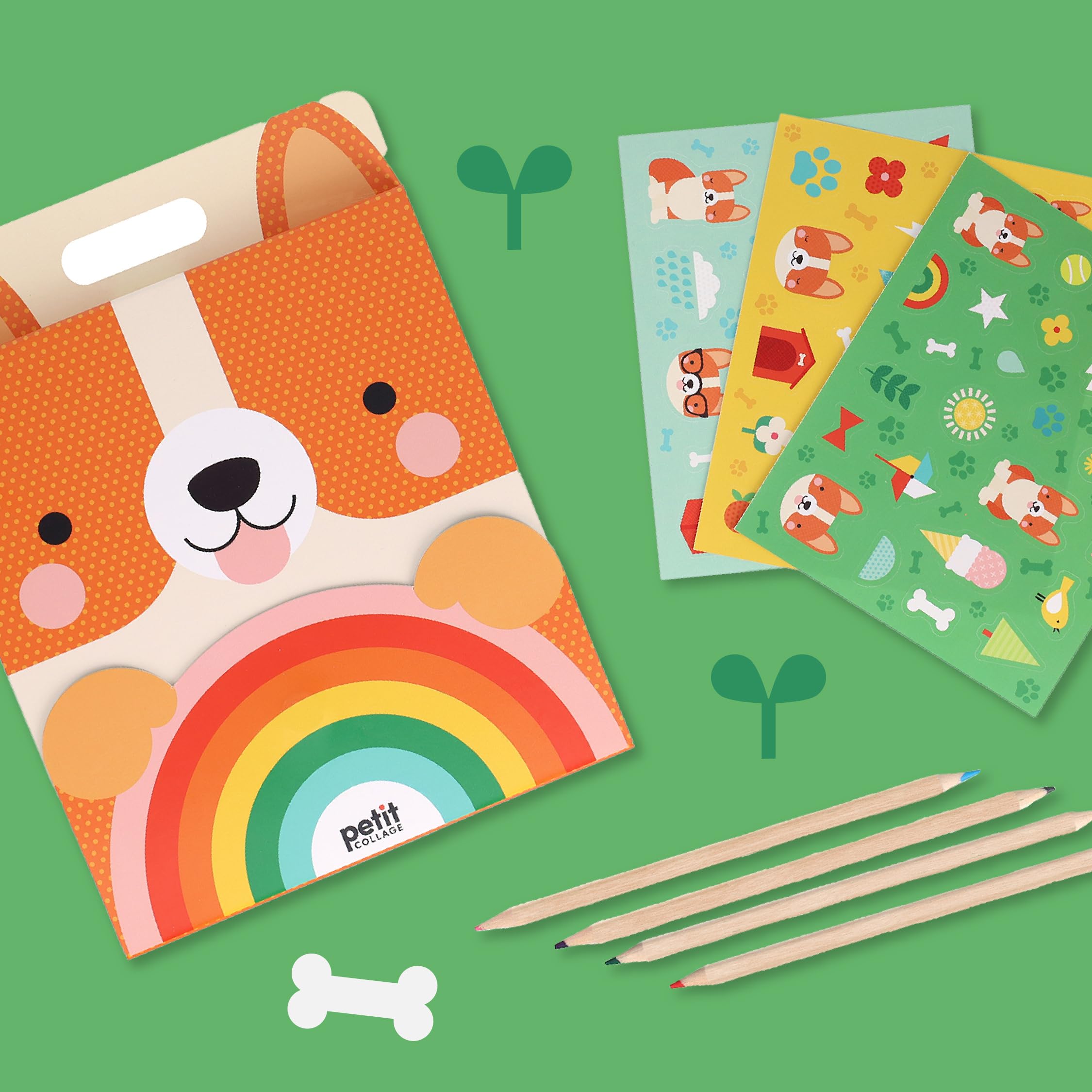 Petit Collage: Carry-Along Corgi Sketch Kit, Multicoloured - Image 2