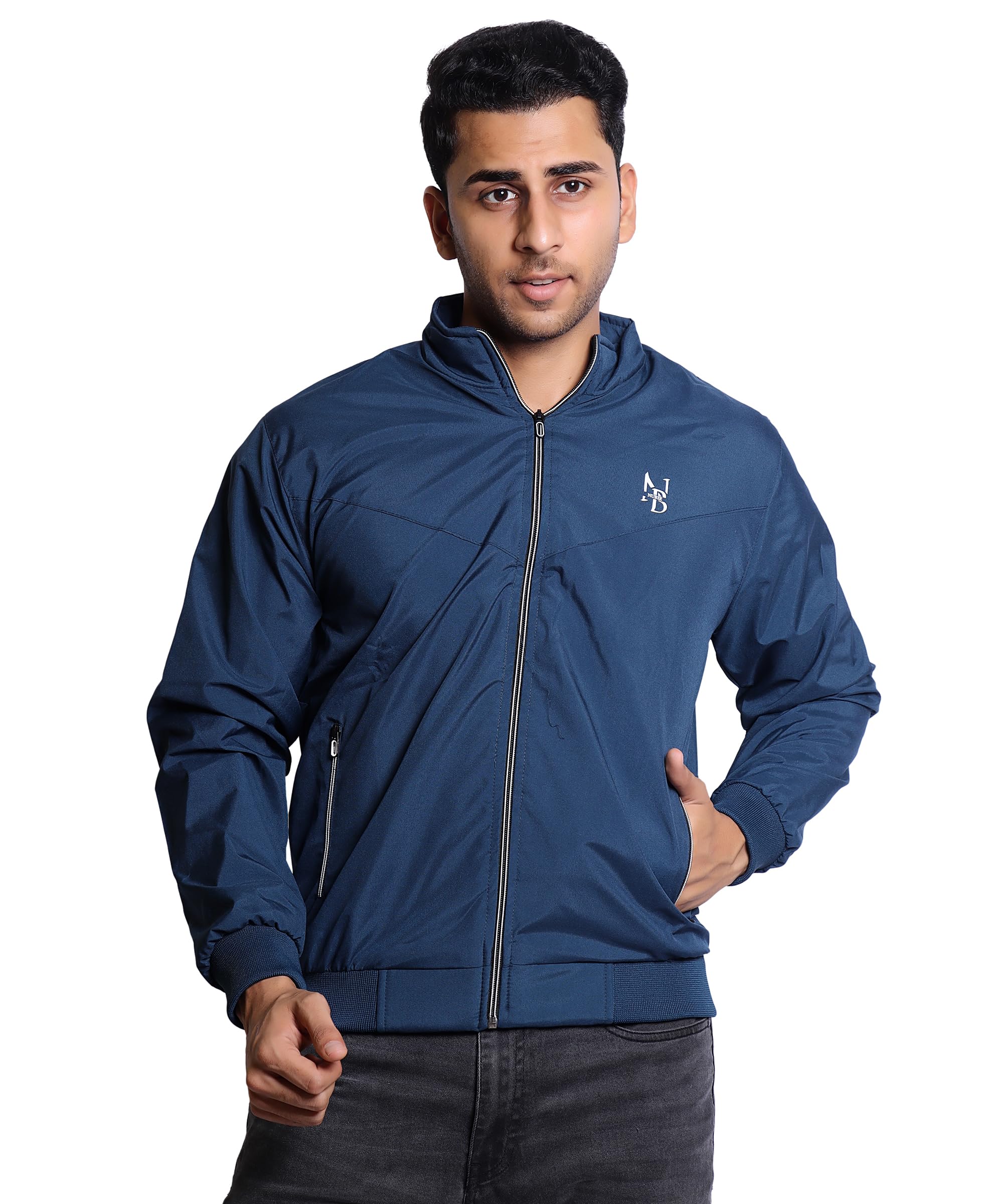 nubie Men’s & Boys Semi Winter Wear & Rainy Season Windcheater Jacket | Solid Polyester Full Sleeve Front Zipper with Pockets-picture-25