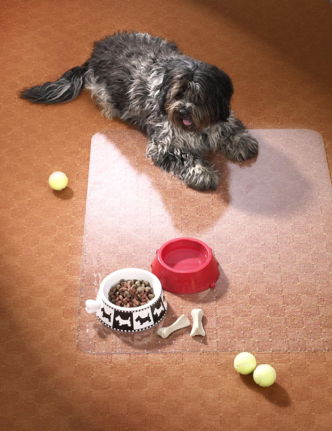 PET - Bodenschutzmatte (mit Noppen) - transparent - 1200 x 900mm