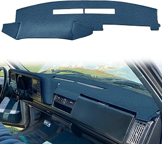 YIZ Custom Dash Cover Mat for Chevy Silverado/GMC Sierra 1988-1994, Blue Carpet Dashboard Pad - Protects from Heat & Cracks (Fits C/K1500-3500, Yukon, Blazer, Suburban)