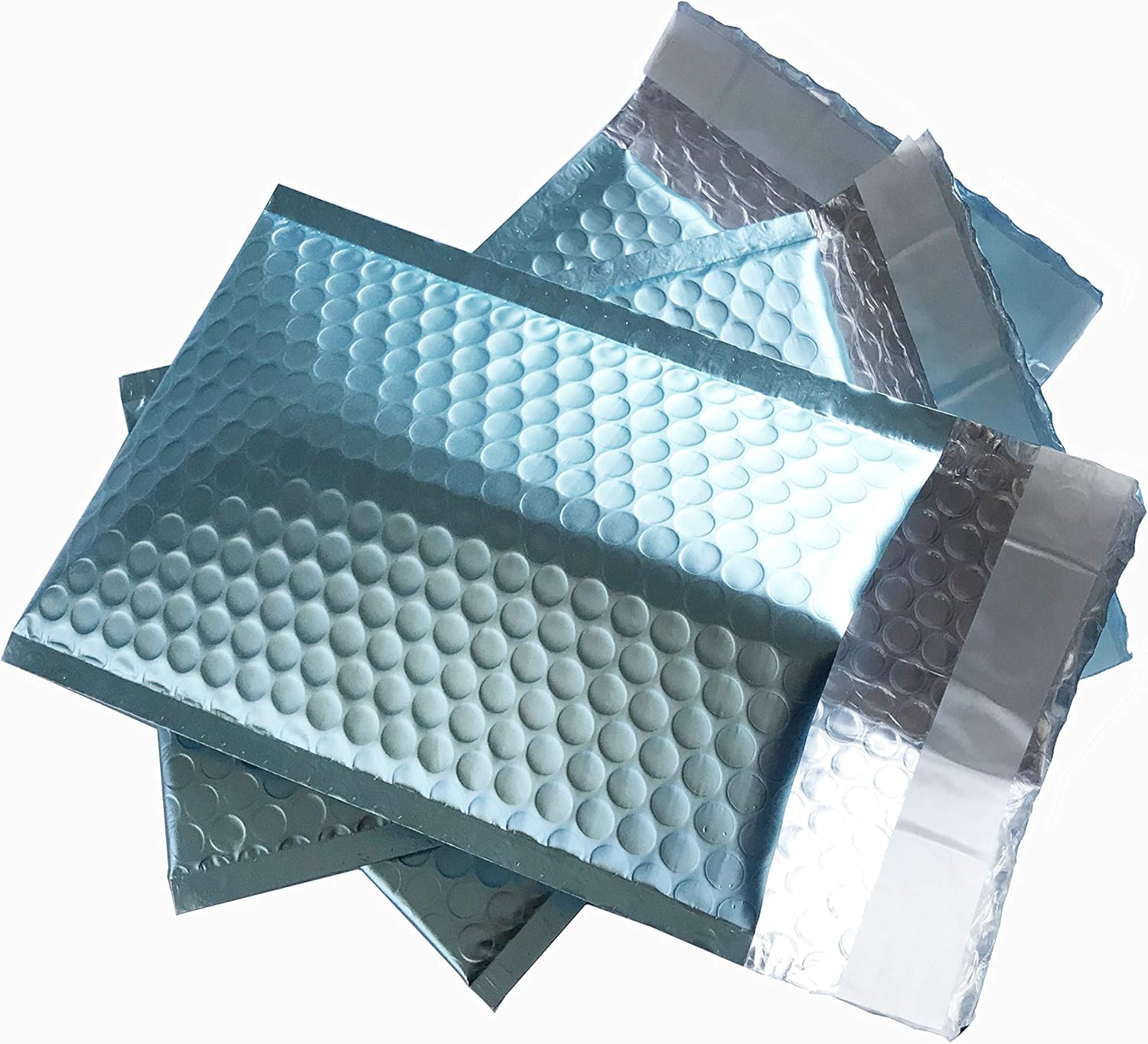 ProLine Matte Metallic Ice Blue Bubble Mailers 6x10 Inch Self Seal Padded Envelopes (25)