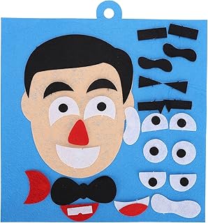 Facial Expressions Puzzle Toys, Creative DIY Face Changing Puzzle Toy Felt Cloth Sticker Kit for Parentâ€‘Child Activities(Male)