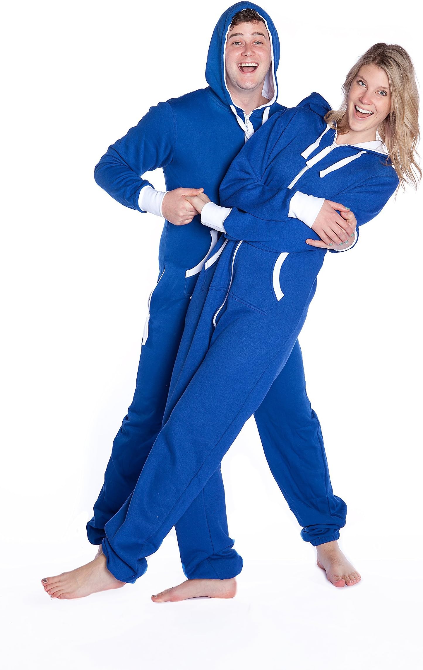 BIG FEET PAJAMA CO. Hoodie Onesie Jumpsuit Premium One-Piece SweatSuit for Men & Women