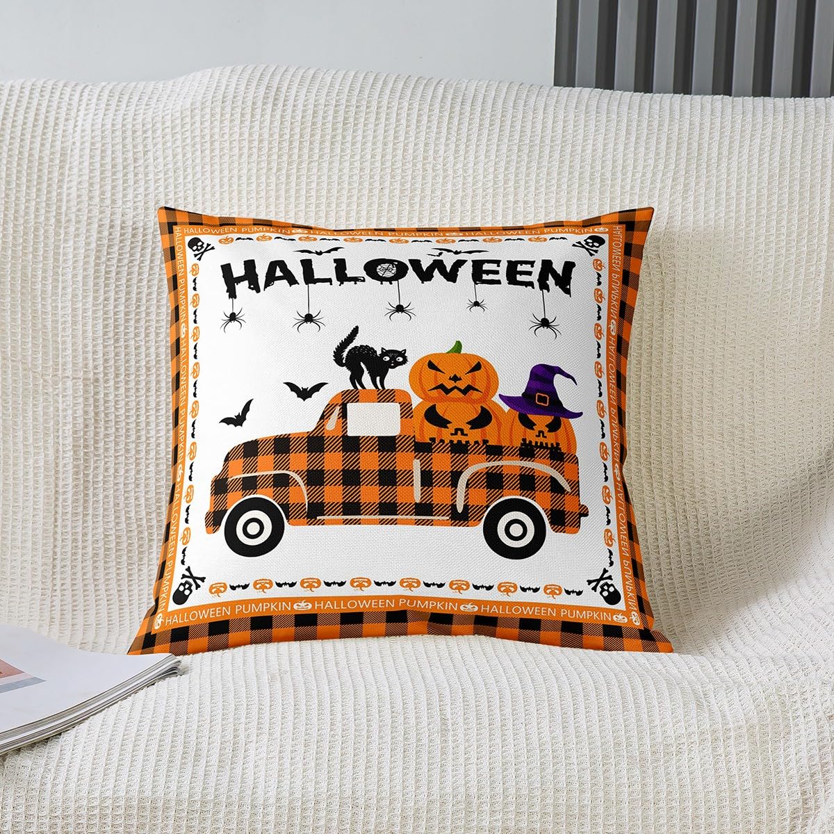 Federa per cuscino lombare Happy Halloween, federa per cuscino a