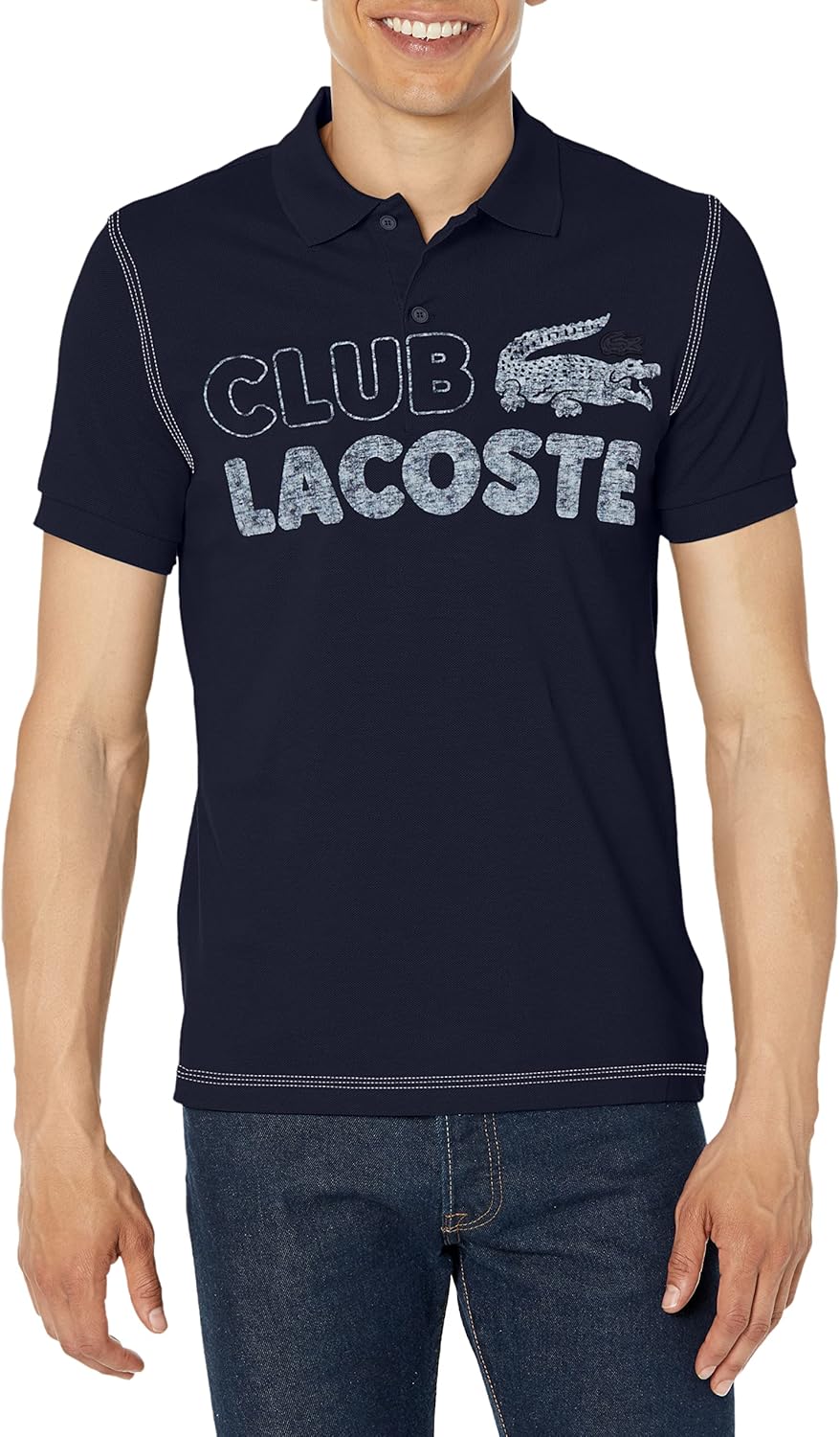 Lacoste Men's Contemporary Collections Organic Cotton Printed Polo Shirt