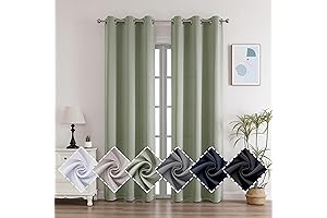 Sage Green Drapes - Athena 84" Light Filtering Curtains