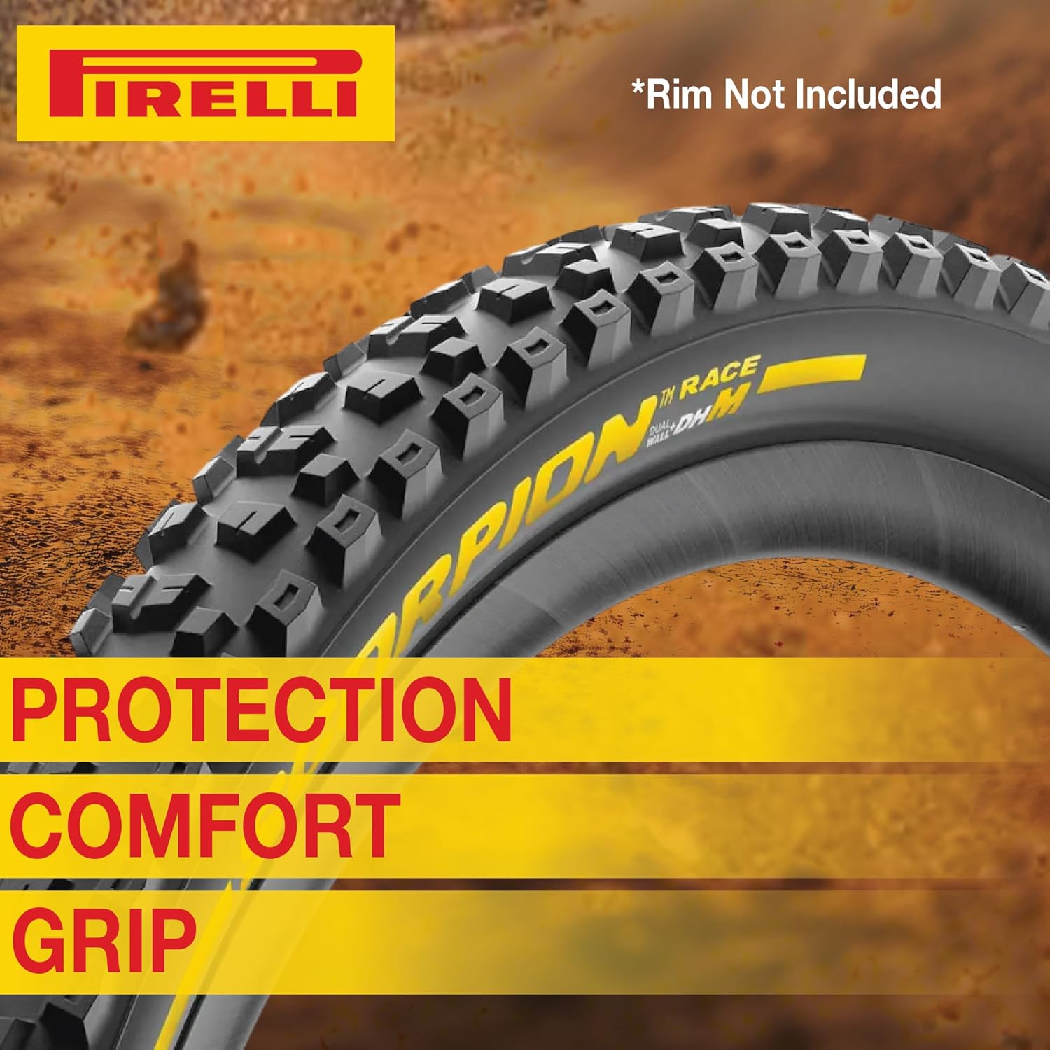 Pirelli Scorpion Race DH M (29" x 2.5) Mountain Bicycle Tire, Versatile Downhill Tire for Mixed Terrains, Tubeless Ready, SmartEVO DH, DualWALL, 60TPI