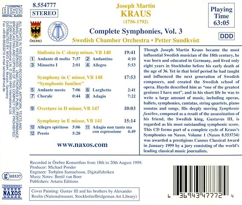 Miniatura 2 de Kraus Complete Symphonies Vol.3