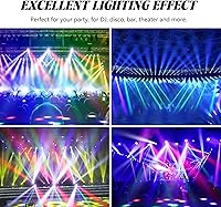 Vista 3 de 8x15W Spider Moving Head Light LED RGBW 4in1 Luz de escenario portátil, haz de fiesta estroboscópico DJ Iluminación DMX 512 y activado por sonido