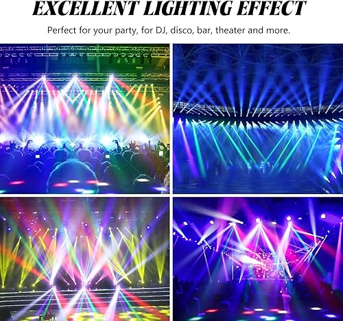 Vista 3 de 8x15W Spider Moving Head Light LED RGBW 4in1 Luz de escenario portátil, haz de fiesta estroboscópico DJ Iluminación DMX 512 y activado por sonido