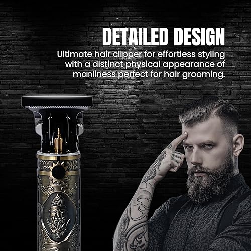 Miniatura 3 de Kit profesional de cortapelos para hombres, cortapelos inalámbricos portátiles para hombres con 7 horas de tiempo de funcionamiento, kit de aseo