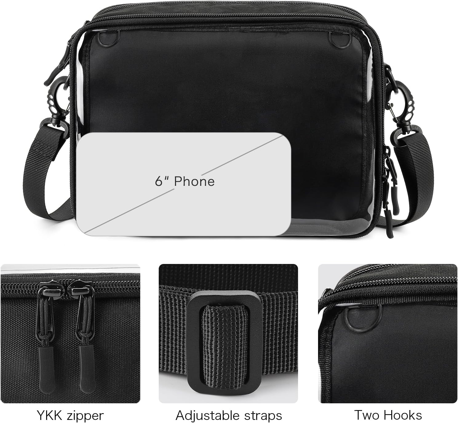 STEAMEDBUN Ita Bag Crossbody Small Ita Purse Pin Display Bag with Insert - Image 6