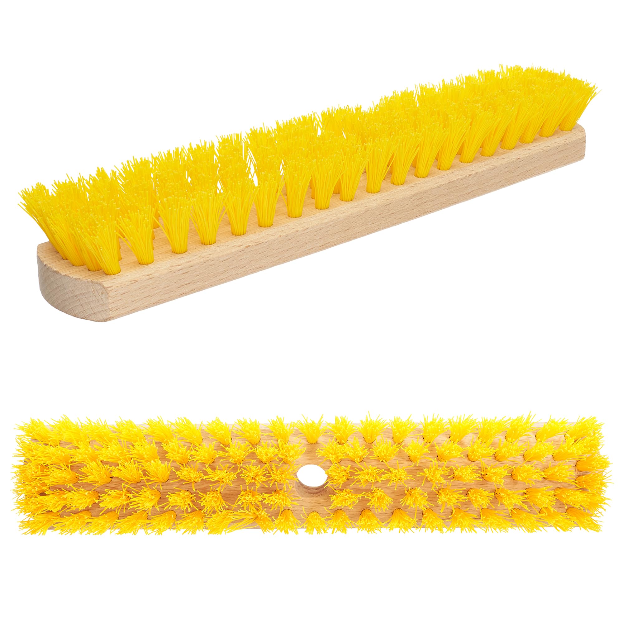 Cabezal de cepillo de limpieza de cubierta de 11.8 pulgadas, cepillo de cubierta para fregar resistente, cabezal de escoba con cerdas de nailon duro, cepillo de hormigón, cepillo de cerdas rígidas al