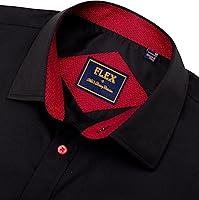 Vista 22 de Alimens & Gentle - Camisas de vestir con bolsillo y manga corta, de color liso y sin arrugas, estilo casual con botones, para hombres