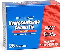 Vista 5 de CareAll Hydrocortisone Cream 1% (25 Pack), 0.9gr Foil Packet. Maximum Strength Formulation, Anti-Itch Rash Skin Cream Relieves Itching, Eczema