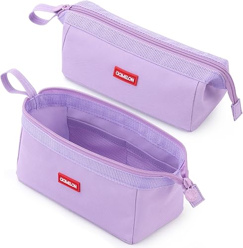 Vista 15 de CICIMELON - Estuche de gran capacidad para lápices con 3 compartimentos para la escuela para adolescentes, niños, hombres y mujer. Azul