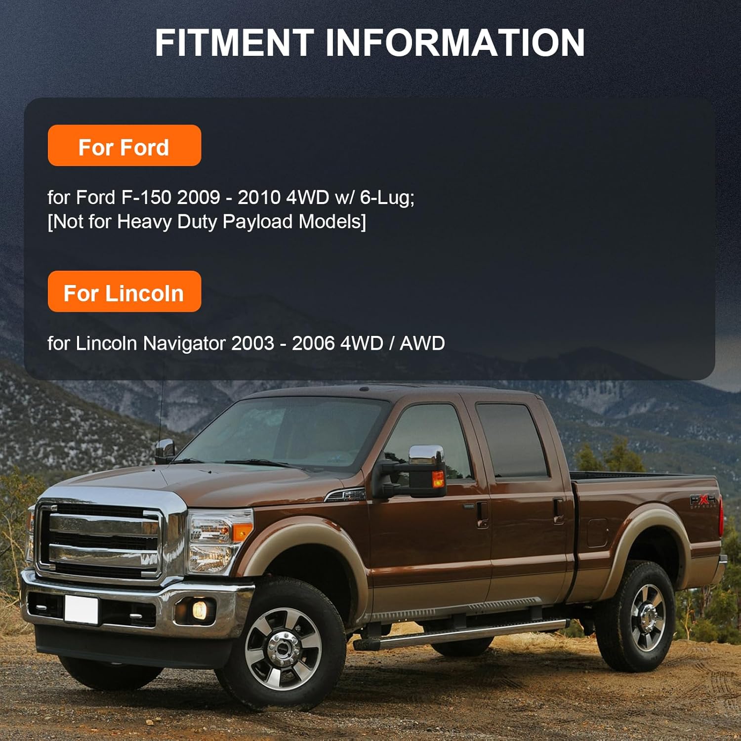 OCPTY 1pc New Premium 515119 Front Wheel Bearing and Hub Assembly fit for 6-Lug with ABS 2009 2010 for Ford F-150