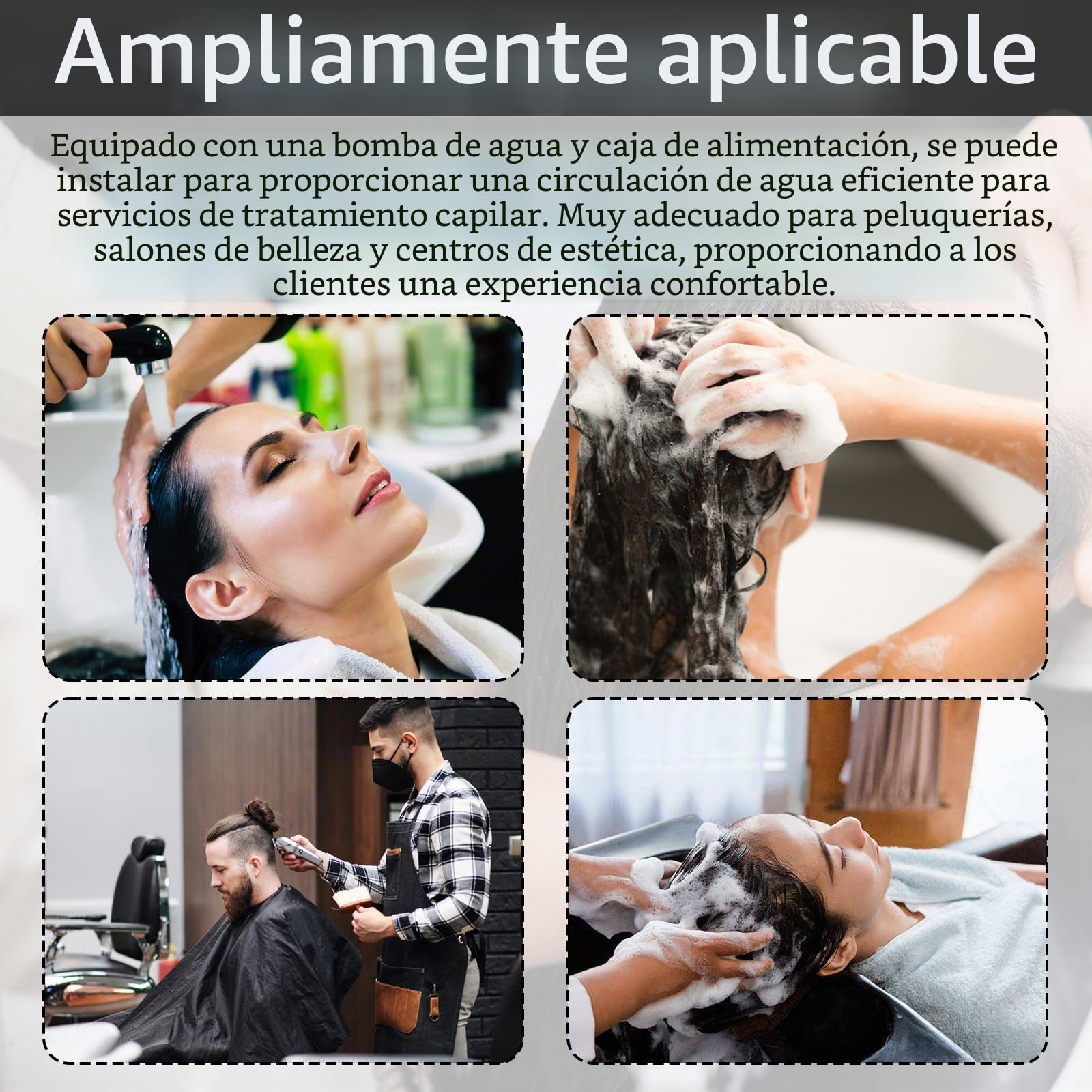Estante De CirculacióN De Agua Para Terapia Spa Interfaz Redonda De Masaje Para Lavado De Cabello Ducha De Cascada Flexible Accesorio Para Champú Para SalóN De Belleza En Casa