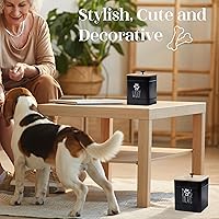 Vista 5 de PERFNIQUE Dog Treat Container, Airtight Dog Treat Jar Set of 2, Dog Cookie Jar for kitchen Counter, Pet Treat Container, Dog Treat Canister and Black