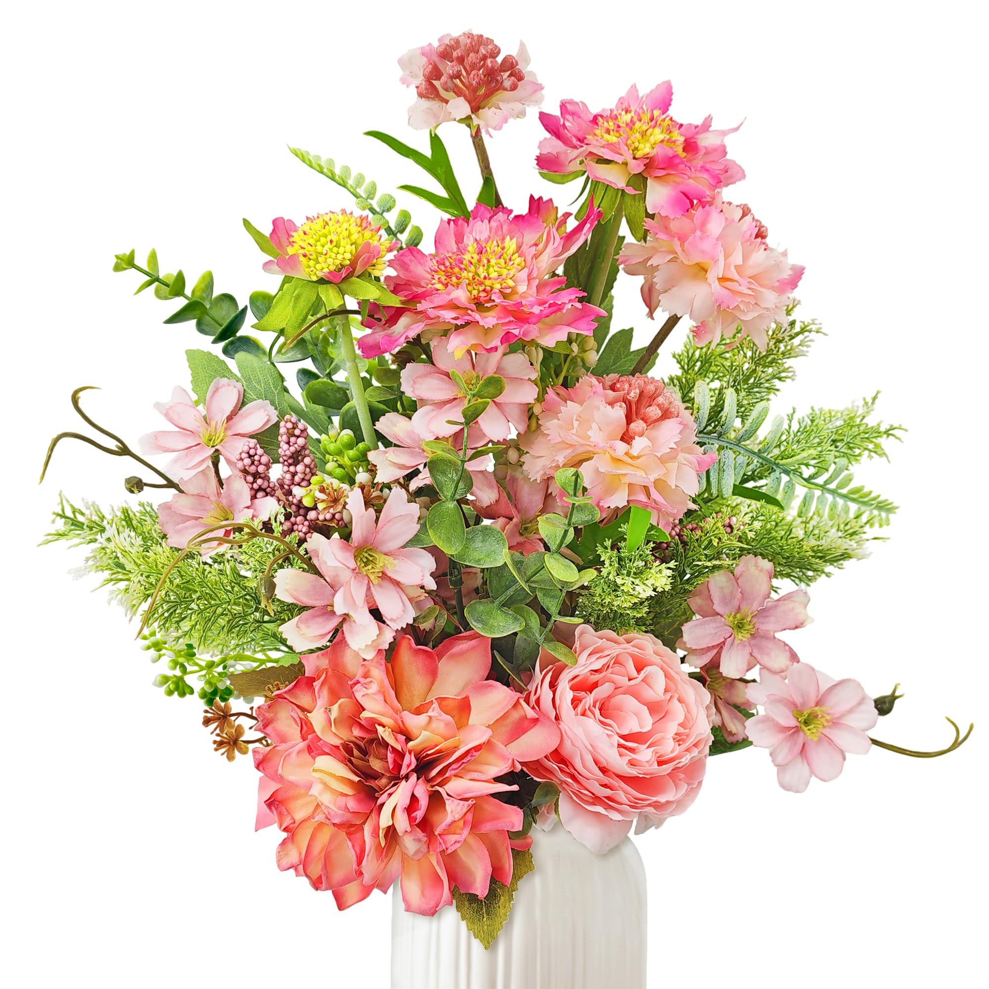YMIFEEY Kunstblumen wie Echt Künstliche Blumen Frühling Wildblume Blumenstrauß Künstlich Seidenblumen Fake Blumen Pflanzen Zweige Deko Artificial Flowers für Zimmer Tisch Draußen