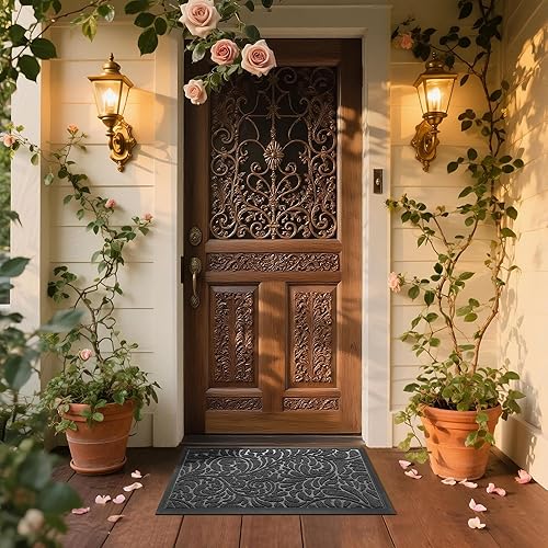Miniatura 6 de Yimobra Tapete resistente para puerta delantera, de bienvenida, para la entrada del hogar, al aire libre, interior, para exteriores, patio, entrada,