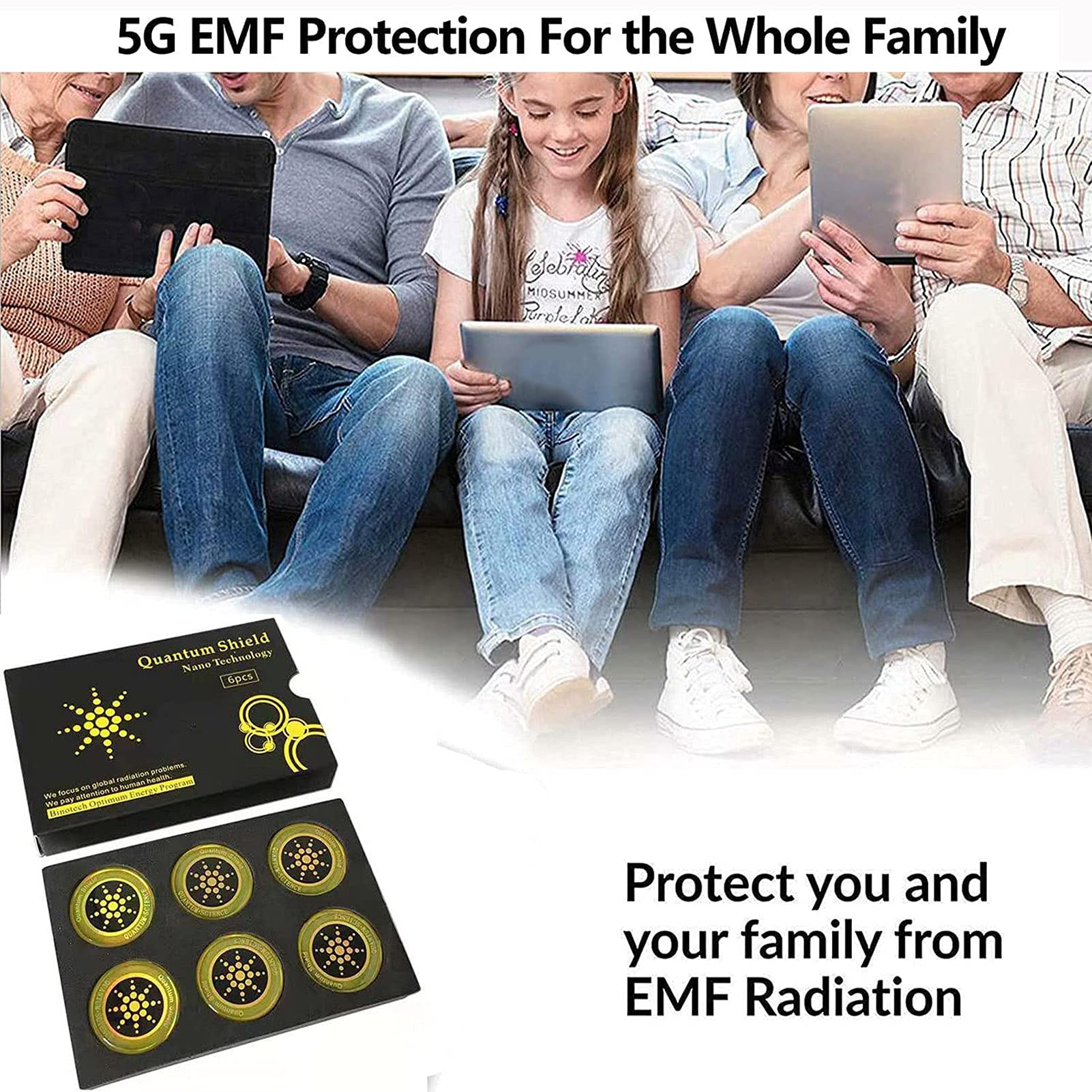 10 stuks Stralingsbescherming Mobiele Telefoon Stickers, Anti EMF Stralingsschild Blocker, Anti Straling EMF Blocker Elektronische Apparaten Radiation Protector Stickers voor Mobiele Telefoons Computers