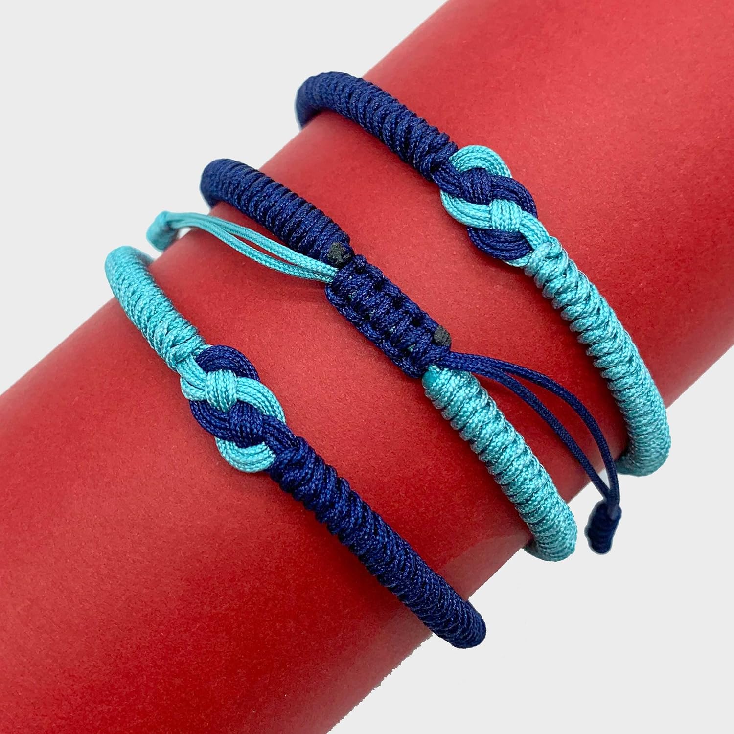 LAMIBEE Infinity Love Multicolor Bracelet for Men Women, Tibetan Lucky Amulet Knot Bracelet, Woven Thread String for Friend and Couple, Peace and Protection - Image 8
