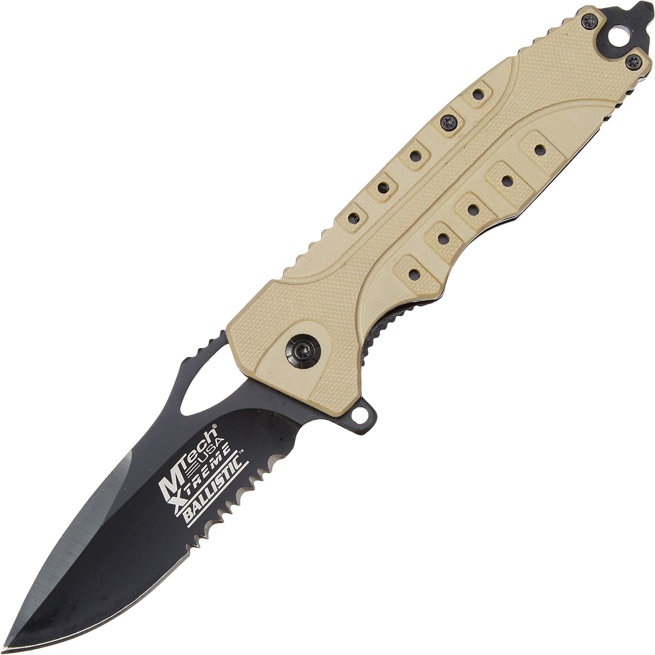MTech USA Xtreme MX-A809TN Spring Assisted Folding Knife, 4.75-Inch Closed