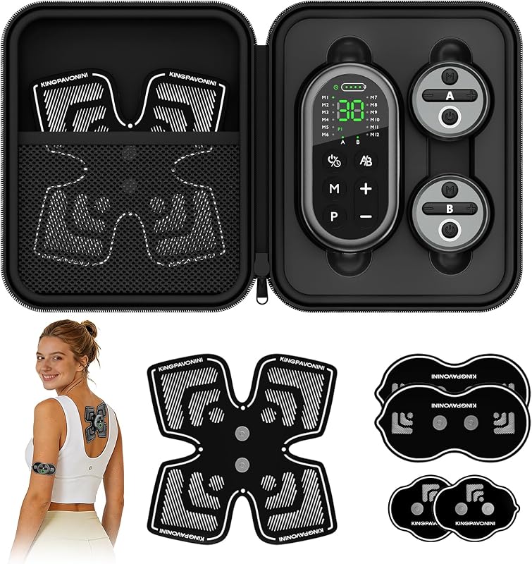 Wireless TENS Unit Muscle Stimulator, XL Pad, Model HZ9151C | 48 Modes, 2 Channel Tens Machine for Sciatica Back Shoulder Pain Relief, Portable for Office Home Travel, Gift for Men Women