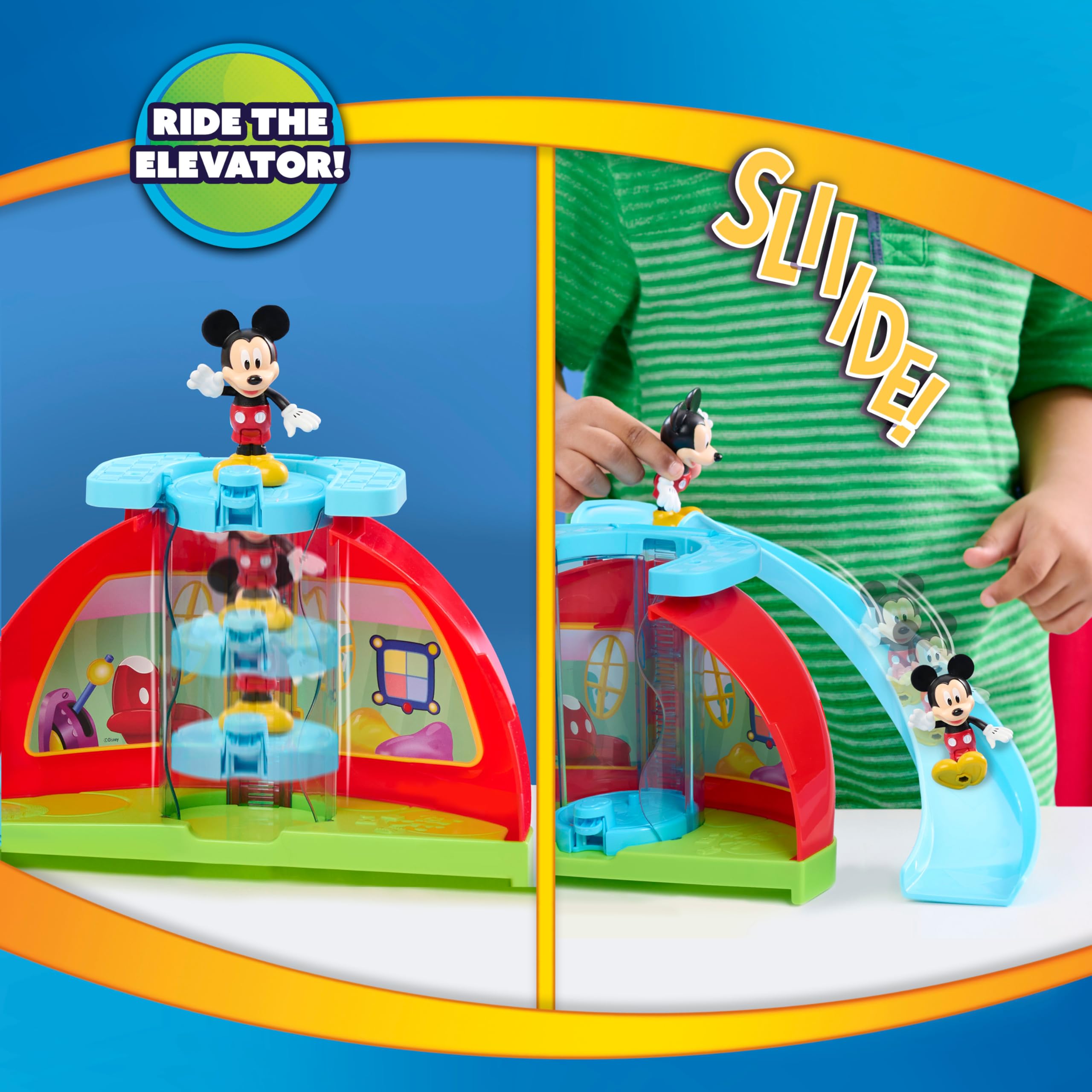 Disney Jr. Mickey Mouse Clubhouse Deluxe Playset | de 71 cm con luces y sonidos, 16 piezas, +3 años