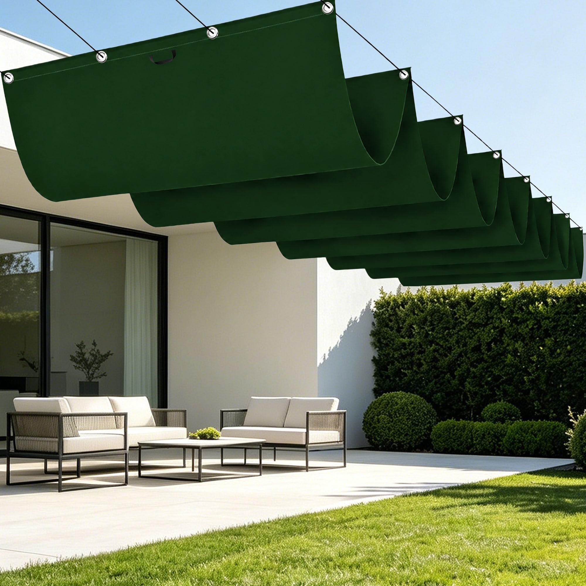 Voile ombrage rétractable pour stopper la chaleur sur balcon sans encombrer