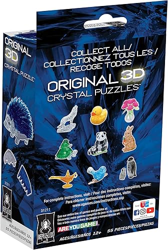 Miniatura 8 de BePuzzled | Rompecabezas de cristal 3D original estándar de Hedgehog, a partir de 12 años