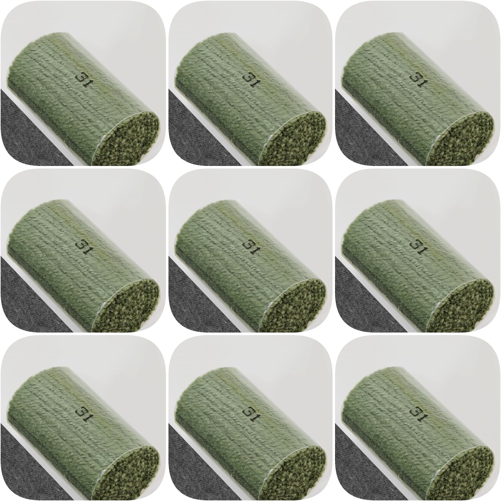 Yglnden 10 Bundles Latch Hook Kit Colorful Yarn Bundles Cut Rug DIY Latch Hook Yarn for Handmake Craft Sewing Knitting for Adults (10 Bundles# Dark Green B)