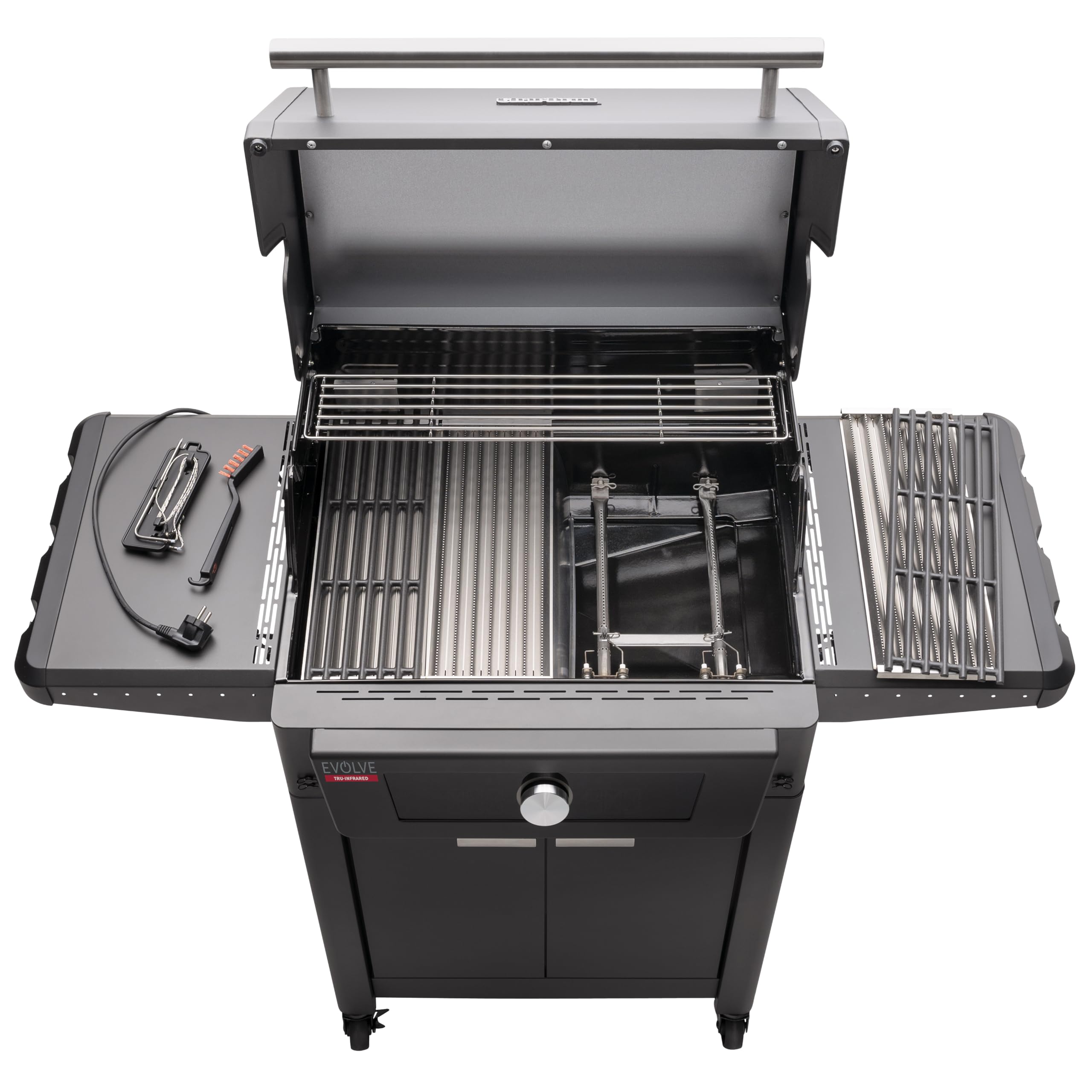 Char-Broil Smarter Gasgrill Evolve Gas, 90-370°C, App Control, Reinigungsfunktion, Kerntemperaturfühler, digitales Display - Ideal für draußen, Garten, Terrasse | Reinigungsfunktion, Kerntemperaturfühler, digitales Display, Ideal für draußen, Garten, Terr